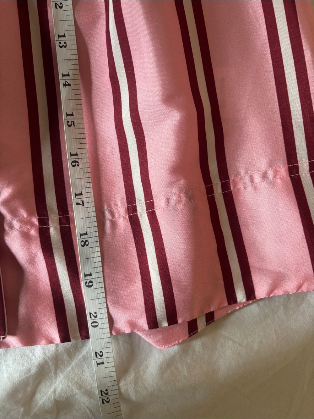 Pernille Rosenkilde for Anthropologie Puff-Sleeve Cropped Blouse, Pink Stripe, S - Picture 7 of 9